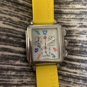 Michele Colored face watch with 5 colored bands